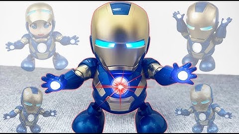 Satisfying Videos ASMR with Super Hero Iron Man Dancing Robot Toy | Review Robot Transformer