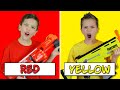 NERF BATTLE Using Only ONE Color with EXTREME Nerf Blasters! (Eli vs Liam Nerf Challenge 2)