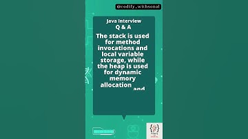 Java Interview Series | stack vs heap | #shorts #javainterviewquestions