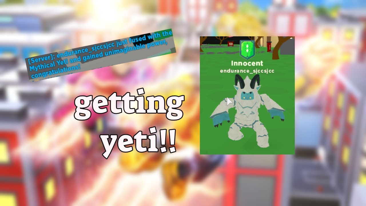 Getting Yeti in Super Power Fighting Simulator (Roblox)