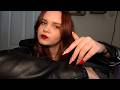 Leather Jacket Sounds And Tapping ASMR W Whispers