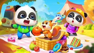 Игры с пандой для малышей №4 — День на прогулке! Покричим вместе! — Полезный мультфильм — Игры Ba... screenshot 3