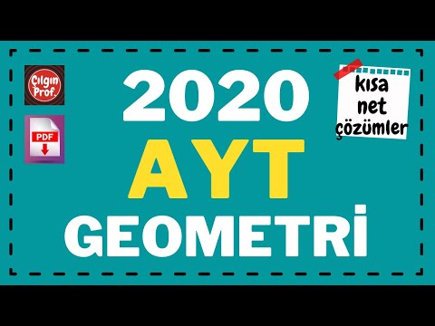 2020 AYT GEOMETRİ [+PDF] - 2020 AYT Geometri Soru Çözümleri