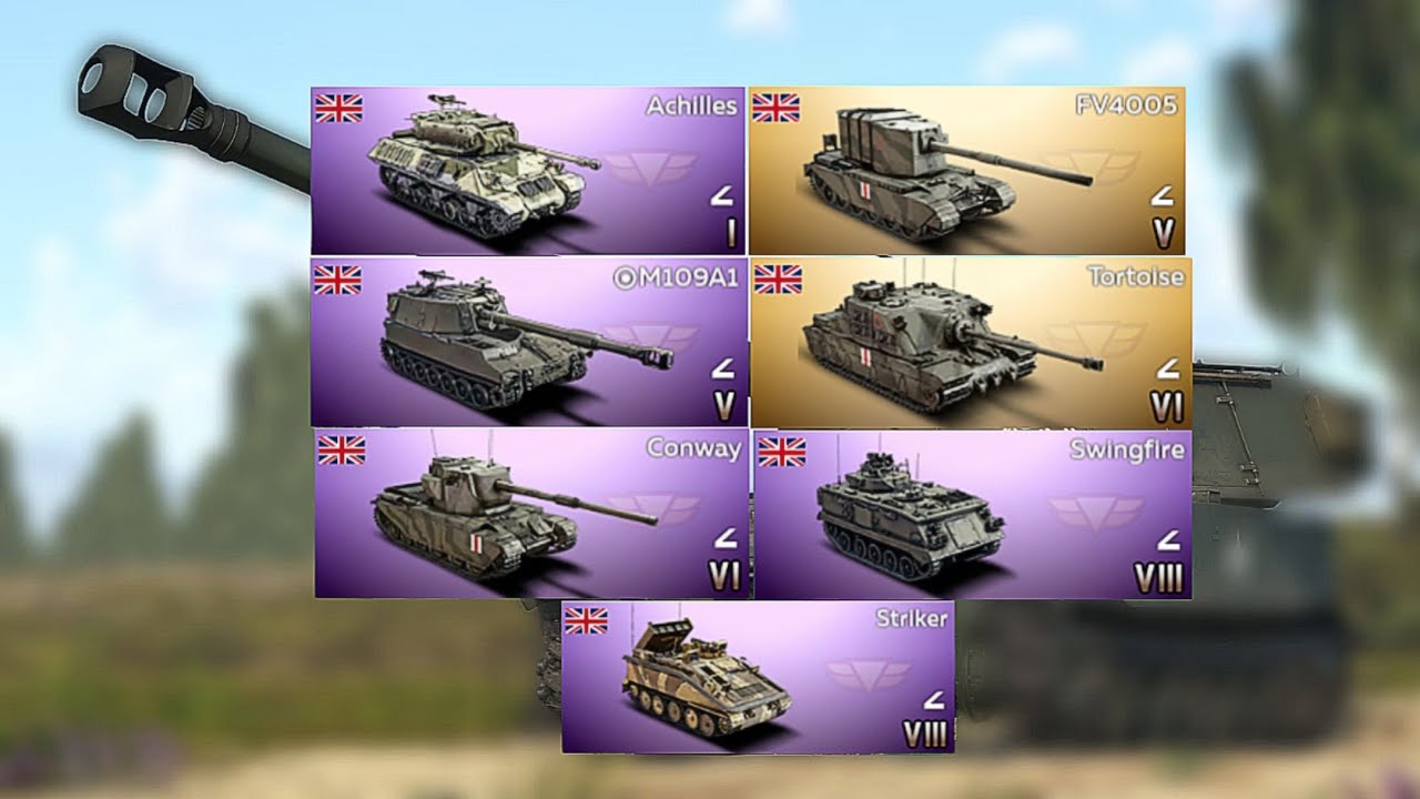 All British Tank Destroyers in War Thunder Mobile