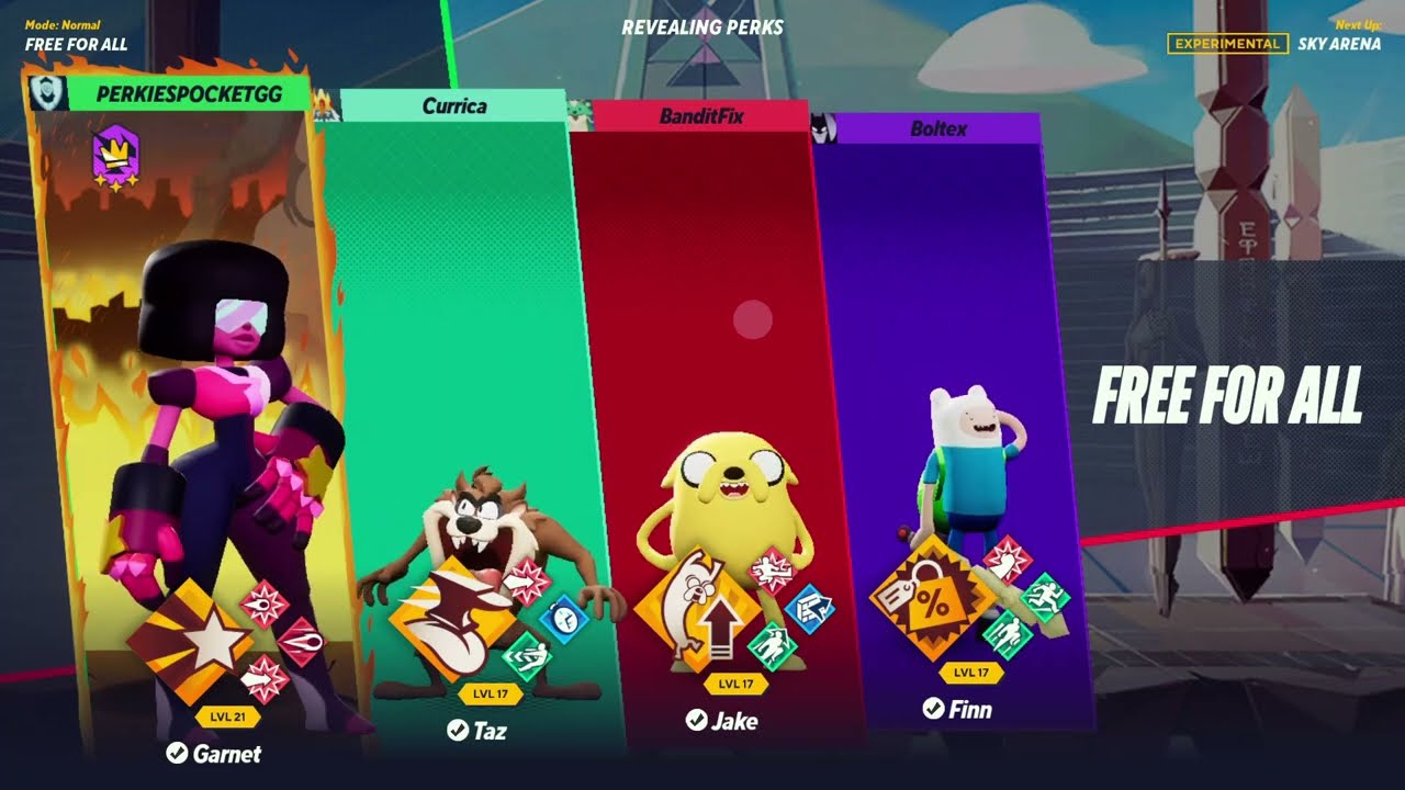 FREE FOR ALL - MULTIVERSUS - PERKIES POCKET - WINS ONLY -