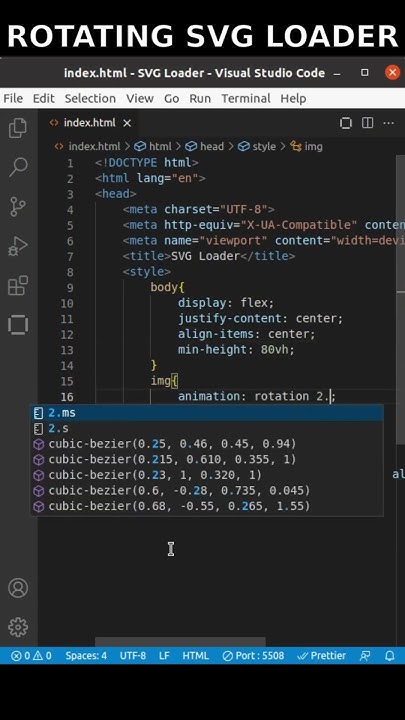 Rotating SVG Loader | HTML CSS - YouTube