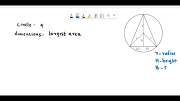 Suppose we have a circle of radius 4. Find the dimensions of the isosceles triangle with largest po…