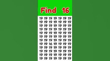 find one different number #shorts #shortsfeed