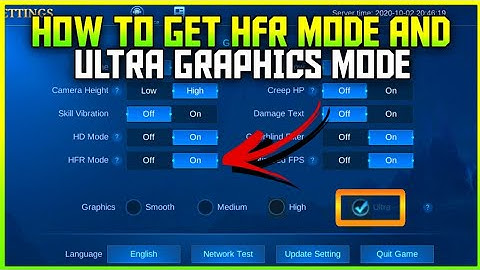 HOW TO GET HFR MODE & ULTRA GRAPHICS MODE (New Update) - Mobile legends Bang Bang