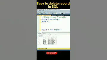Delete Record From Table Sql Sqlserver Shorts Shortsvideo Shortsfeed 