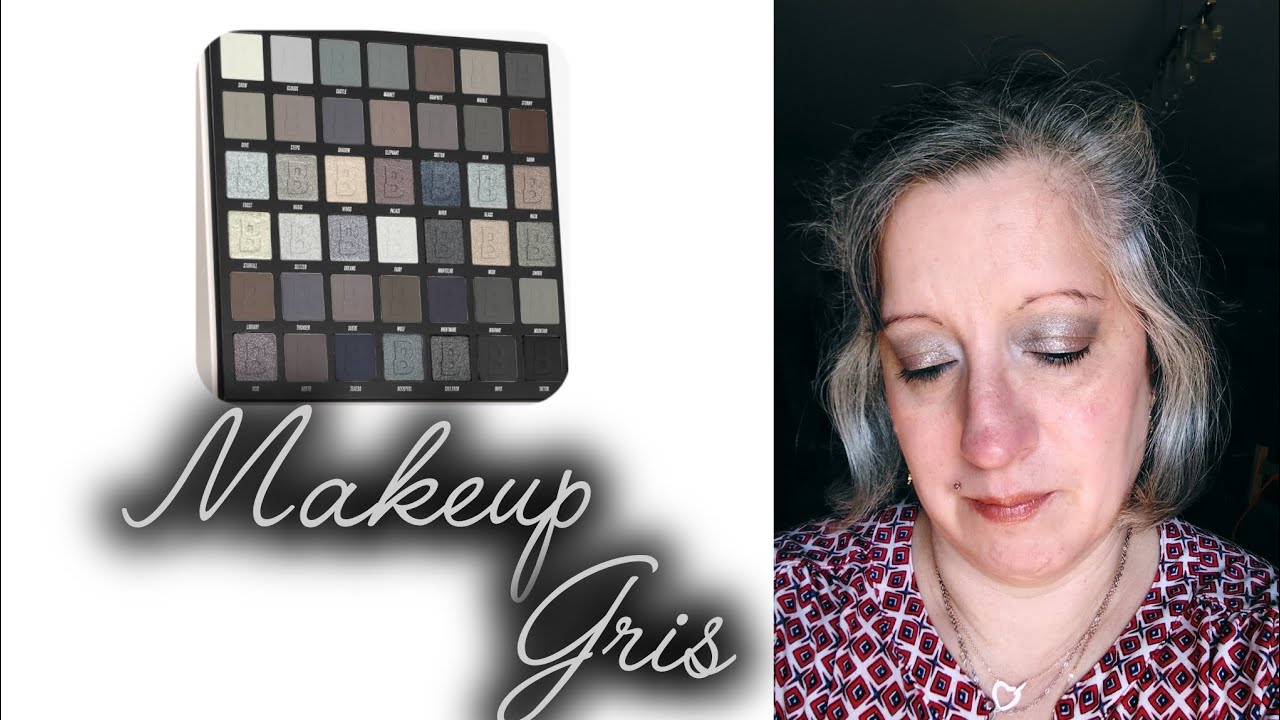 MAKEUP  GRIS.... CHEVEUX GRIS....🖤🩶 #grey #greyhair 