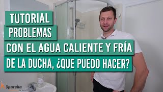 Mi ducha tiene problemas con los ajustes de agua caliente y fría, ¿qué puedo hacer?