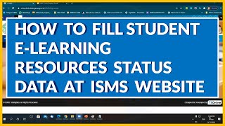 How to Fill Student e-Education Resources Data at ISMS website screenshot 2