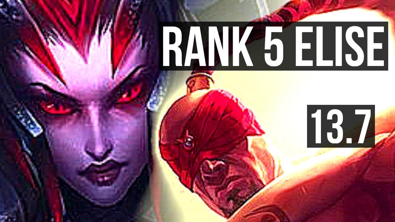 ELISE vs LEE (JNG) | Rank 5 Elise, 67% winrate, 16/3/13, Dominating | KR Challenger | 13.7