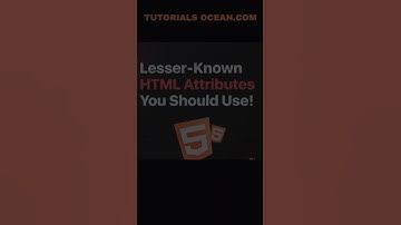 Lesser Known HTML Attributes You Should Know #shorts #html5 #attribute