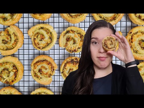 How To Make Pistachio Pesto Pinwheels Recipe | Puff Pastry Pinwheels Party Snacks