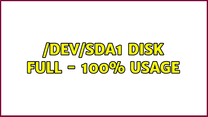 Ubuntu: /dev/sda1 disk full - 100% usage