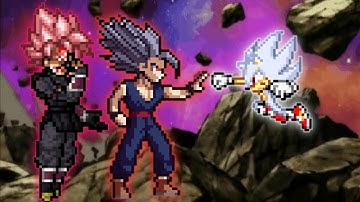 Beast Gohan OP & Goku Black Purgation OP VS Sonic Chaos V4 JVL OP(All Form) in Jump Force Mugen