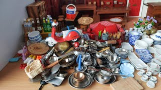 Full Miniature Real Cooking Kitchen Set installation | Mini kitchen Real utensils collection Part 4