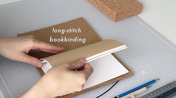 Long-stitch bookbinding | simple bookbinding (no music, no talking)
