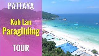 Traveling Thailand | Pattaya Island Koh Lan | Tawaen Beach | Thai girl Paragliding over the sea