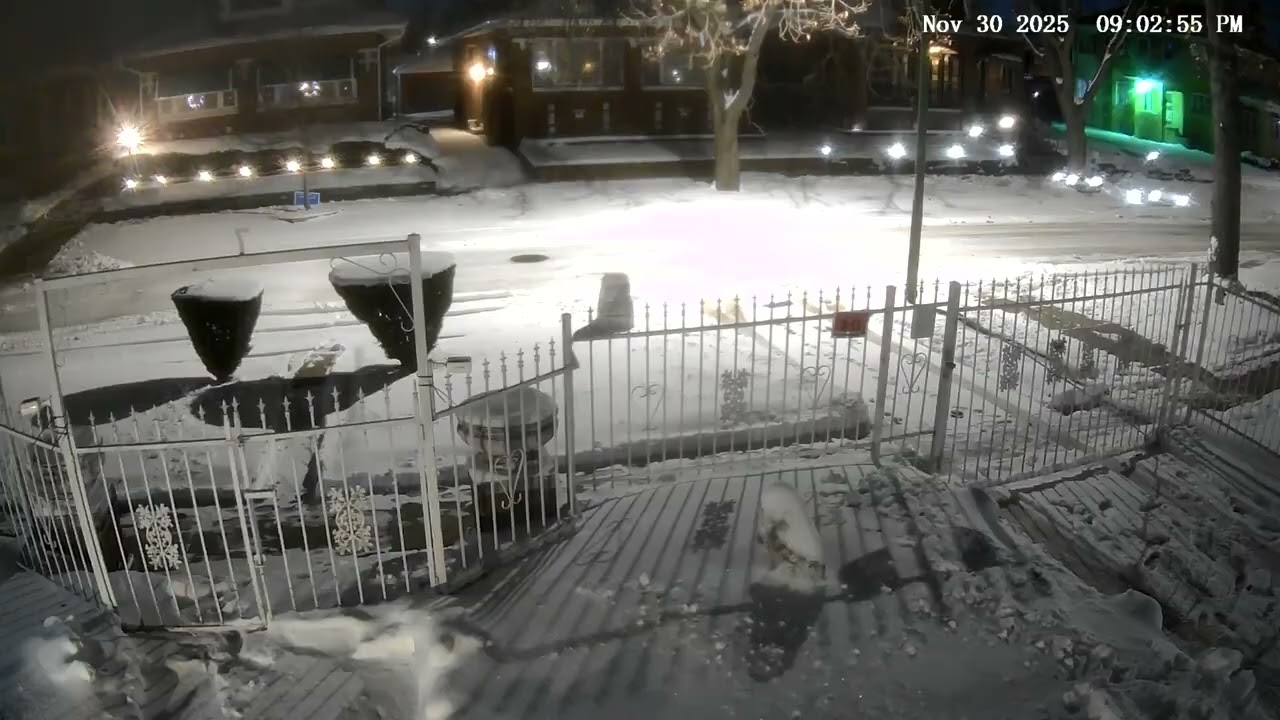 November 30, 2025  @ 8:38 pm Bitter Cold Weather Snow ❄️ 