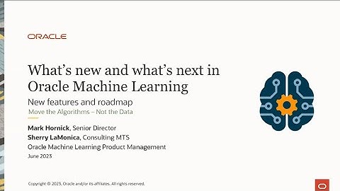 Oracle Machine Learning: What