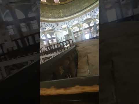 من داخل قبة الصخرة المسجد الاقصى