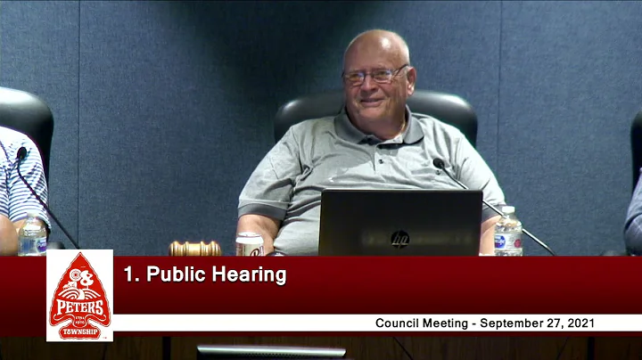 Peters Township Council - Regular Meeting - September 27, 2021