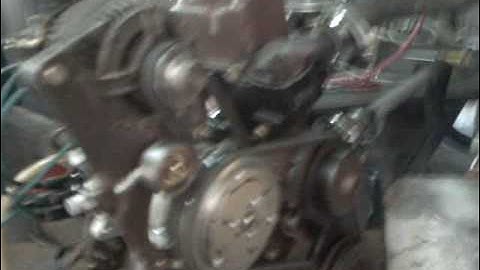 MGB engine being bench run