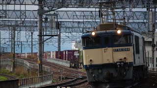 「まさかの64代走」EF64-1044(所定EF66) 3077レ JR東海 東海道本線 枇杷島駅 通過