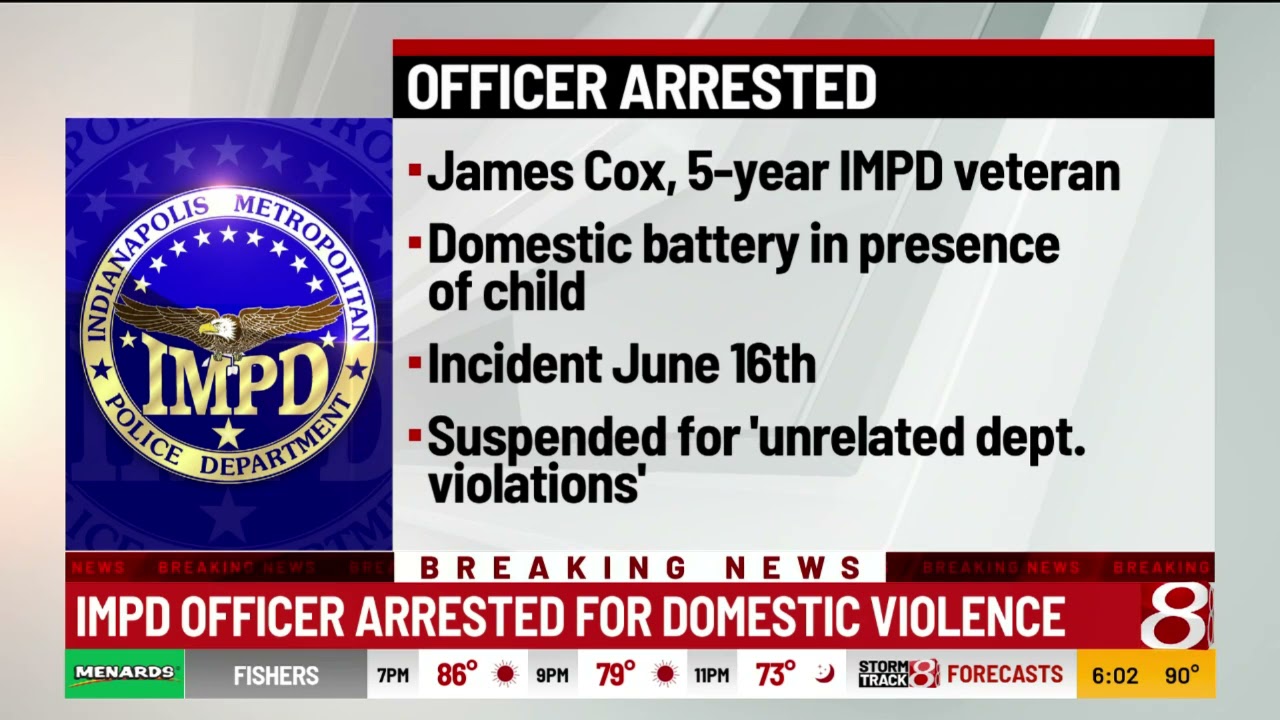 IMPD officer arrested for domestic violence - YouTube