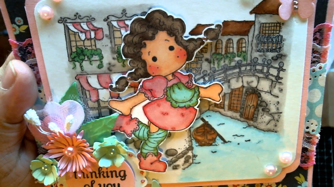 USE YOUR STAMPS MONDAY #2 - TILDA MAGNOLIA CARD - YouTube