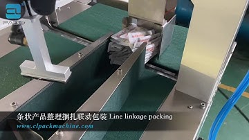 Parallel robot packing sorting and strapping machine CLPACK