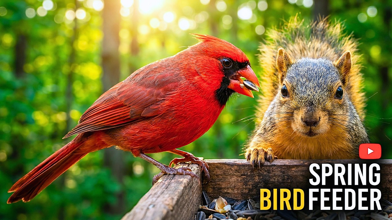 🔴 LIVE Morning Bird Feeder & Squirrel Show — Backyard Nature Cam
