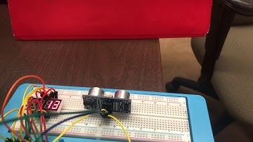 Ultra sensor with 4x7 segment arduino