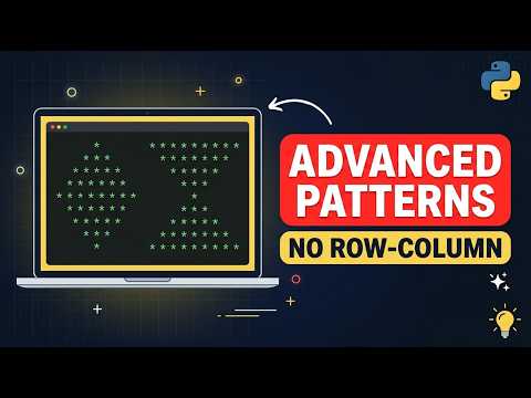 Python Advanced Star Patterns ⭐ | Diamond, Pyramid & Reverse Patterns Without Row & Column | Part 2
