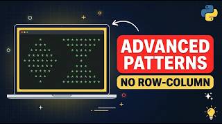 Python Advanced Star Patterns ⭐ | Diamond, Pyramid & Reverse Patterns Without Row & Column | Part 2