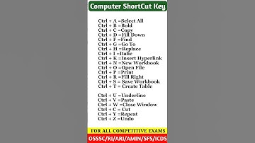 Computer Shortcut Keys||Shortcut Keys of Computer ||#shorts #shortvideo #youtubeshorts