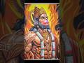 Jai Shree Ram🚩Powerful HanumanJi Drawing Fire Background|Realistic Sketch #shorts#viral#drawing#art