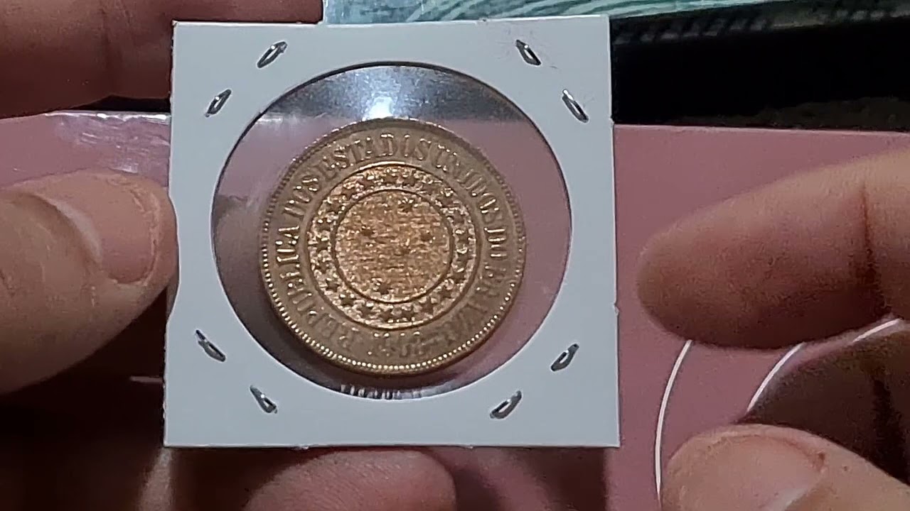 R$850,00 A  MOEDA DE BRONZE 40 RÉIS ANO 1880 F.C DOIS VINTÉNS 