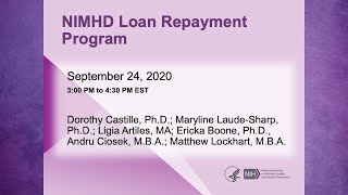 Loan Repayment Program Tech Assist Webinar 2020 Loan Repayment Program Tech Assist Webinar 2020