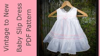 PDF Sewing Pattern Baby Slip Dress Vintage Look With Diaper Cover