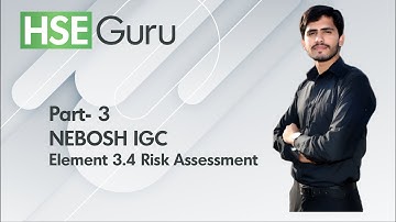 NEBOSH IGC| Element 3 - Part 3| Element 3.4 Risk Assessment