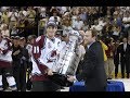 Colorado Avalanche Win Game 7 and Joe Sakic Hands Ray Bourque The Stanley Cup 2001 (June 06, 2001)