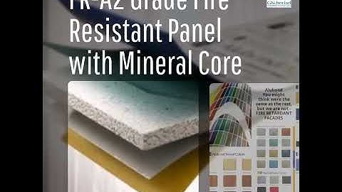 Alubond - Mineral core A2 fire retardant panel complies with the highest standards EN13501-1