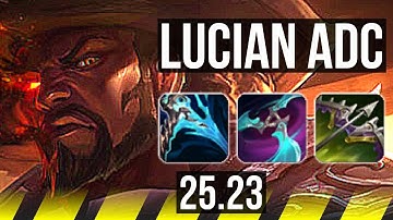 LUCIAN & Nami vs JINX & Blitzcrank (ADC) | 12/3/8, Godlike | KR Master | 25.23