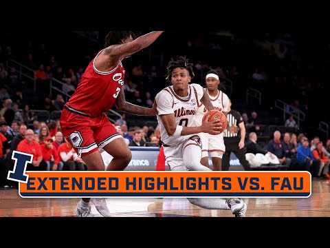 Florida Atlantic at Illinois | Extended Highlights | Big Ten Men's Basketball | Dec. 5, 2023