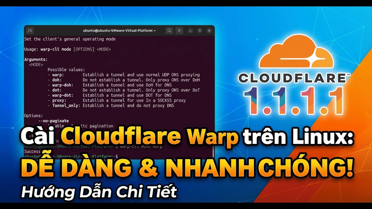 Cài đặt Cloudflare Warp (1.1.1.1) cho Ubuntu/Linux , Tăng tốc & Bảo mật ...