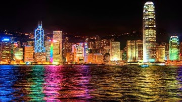 Raw: Hong Kong Skyline Lights Up on New Year